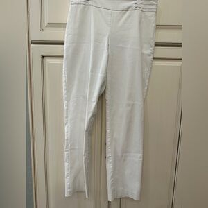 Slide On White Women's Pants